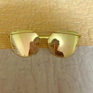 Gold metal frame sunglasses